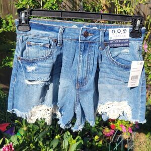 Juniors High Rise Jean Shorts